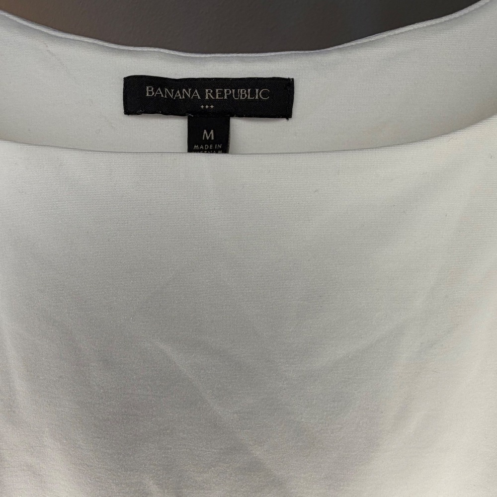 Banana Republic White Square Neck Tank Bodysuit Women Size Medium - Picture 2 of 4